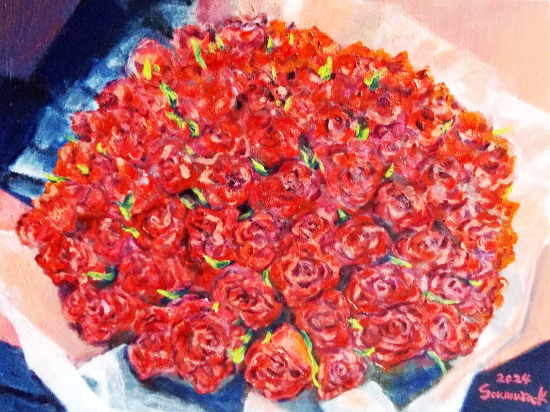 04 「バラの花束」F10 草村慶子 04 「バラの花束」F10 草村慶子
