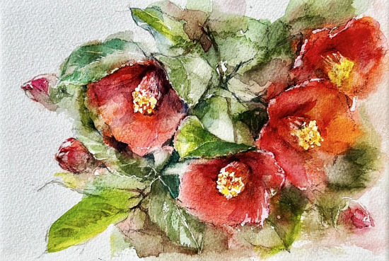 15 「花・椿」SH_227x158mm 山口栄美 15 「花・椿」SH_227x158mm 山口栄美