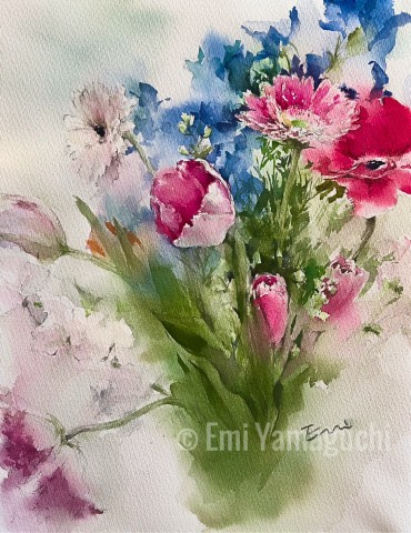 28 「待ちわびて　the arrival spring」F4　山口 栄美